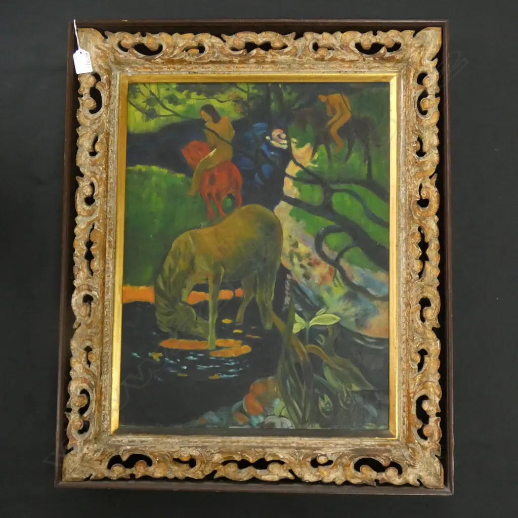 OIL AFTER GAUGUIN 'THE WHITE HORSE' 520x400mm Image 1++