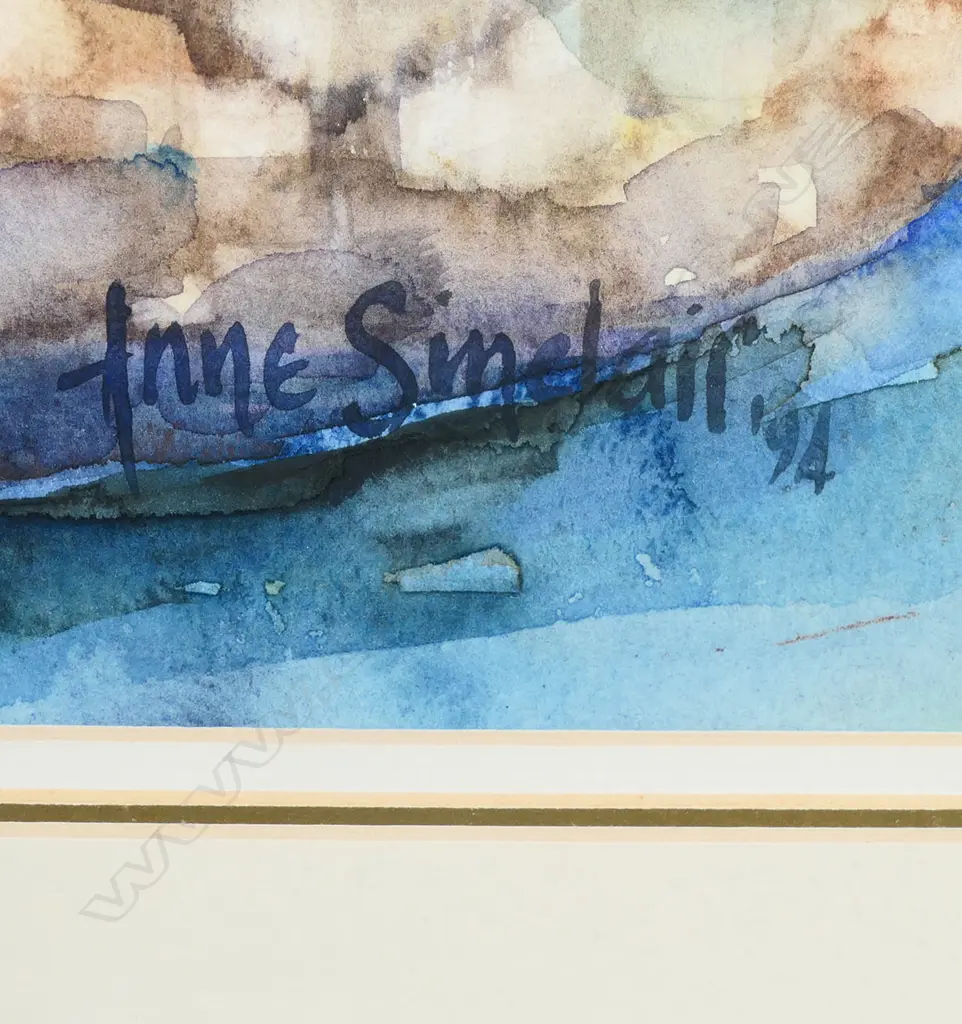 ANNE SINCLAIR, FLOWERS, W/COLOUR, SIGNED & DATED '94, 285 X 364MM Image 1++