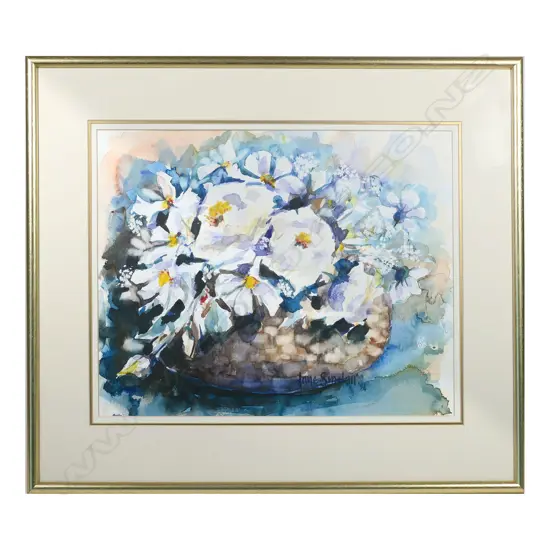 ANNE SINCLAIR, FLOWERS, W/COLOUR, SIGNED & DATED '94, 285 X 364MM