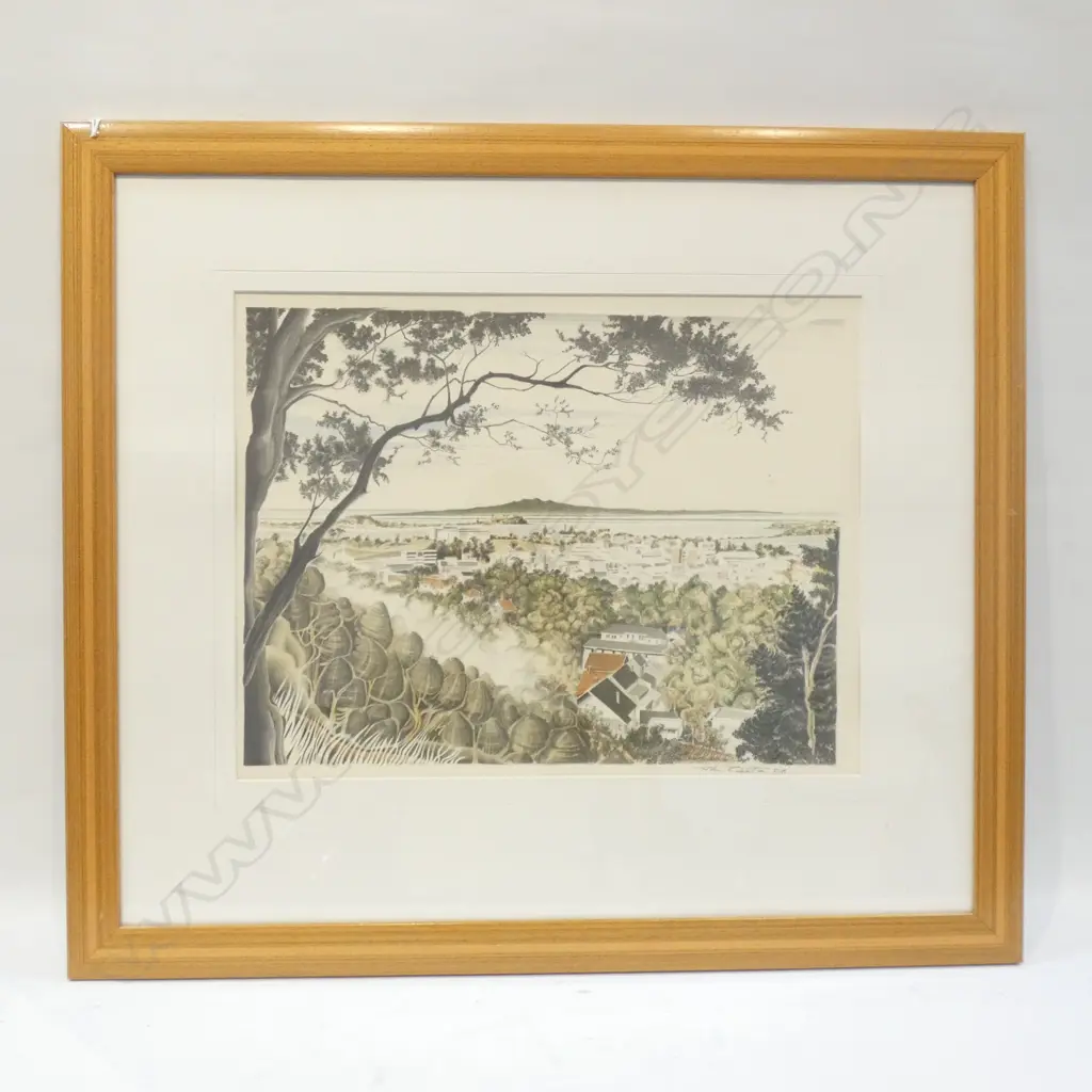 JOHN CRITCHTON AUCKLAND LANDSCAPE PRINT 27/165 '85 340x440mm Image 1++
