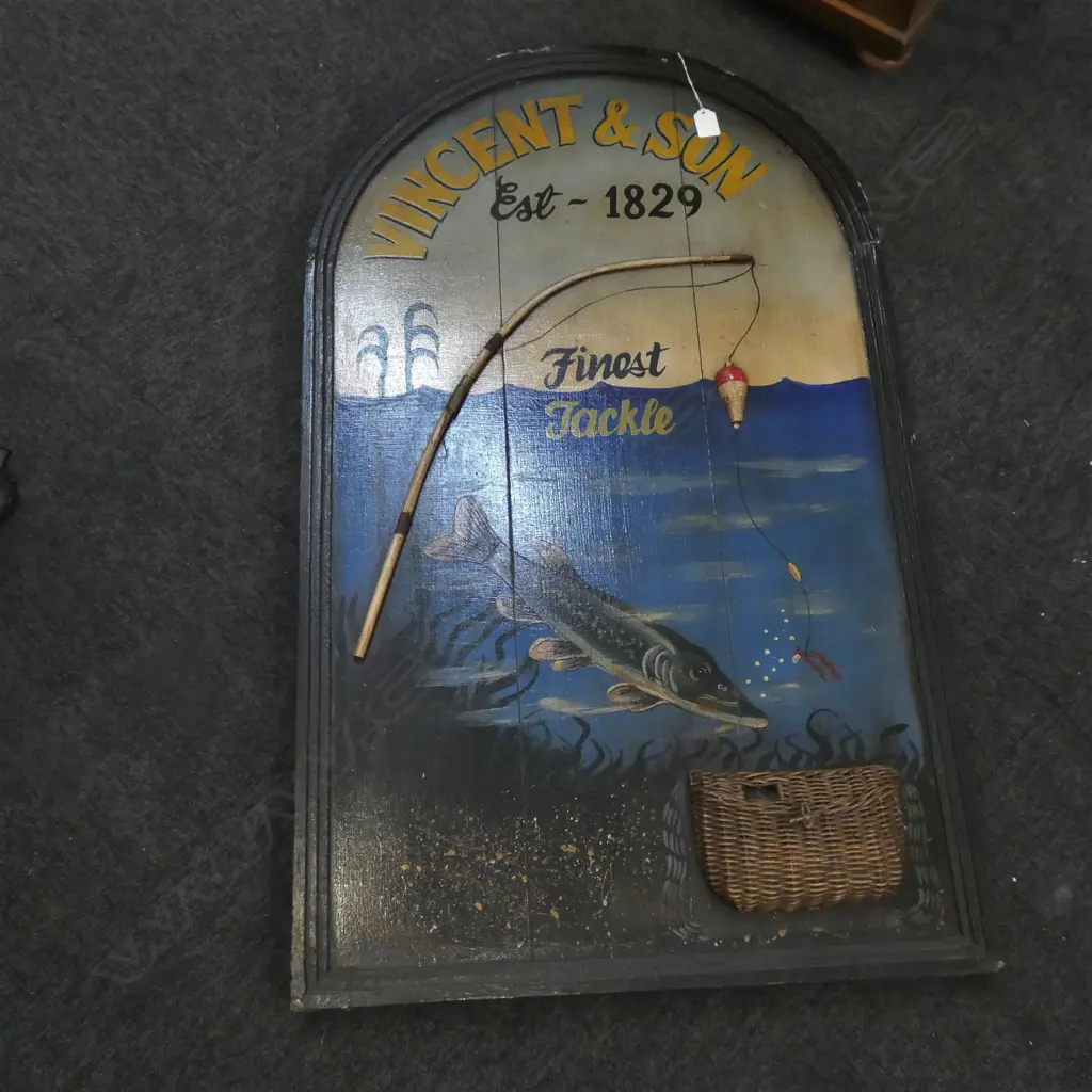 VINCENT & SONS FISHING DISPLAY BOARD 1000 X 600MM Image 1++