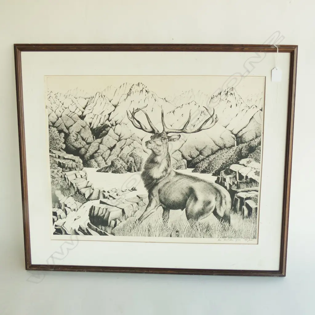 REI HAMON LIMITED EDITION PRINT 'THE STAG' 440 x 560mm Image 1++