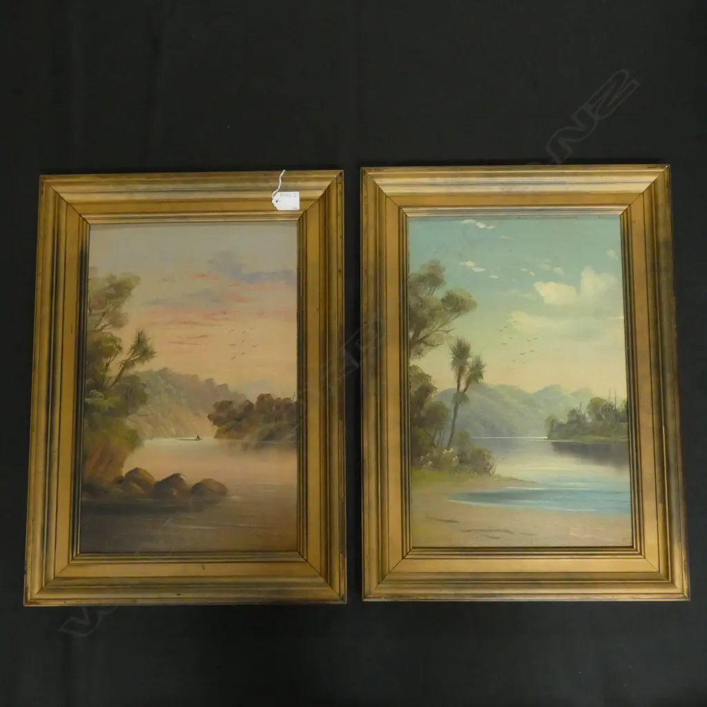 HENRY THOMAS GARRATT (1875-1953) PR OIL LANDSCAPES. image 435 x 280mm each Image 1++