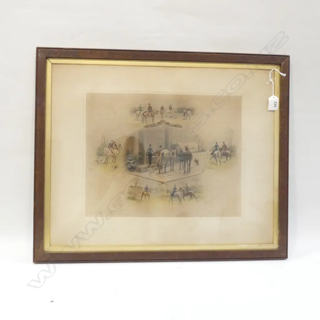 c1900 HARRINGTON BIRD ENGRAVING HUNTING SCENES. 290X370mm Image 1++
