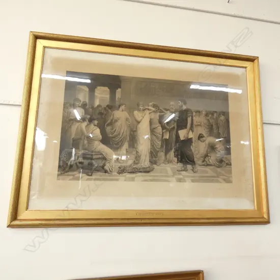 PR LG EDWIN LONG GILT FRAMED PRINTS; 'THE CHOSEN FIVE' & 'THE SEARTH AFTER BEAUTY' 840 X 580MM