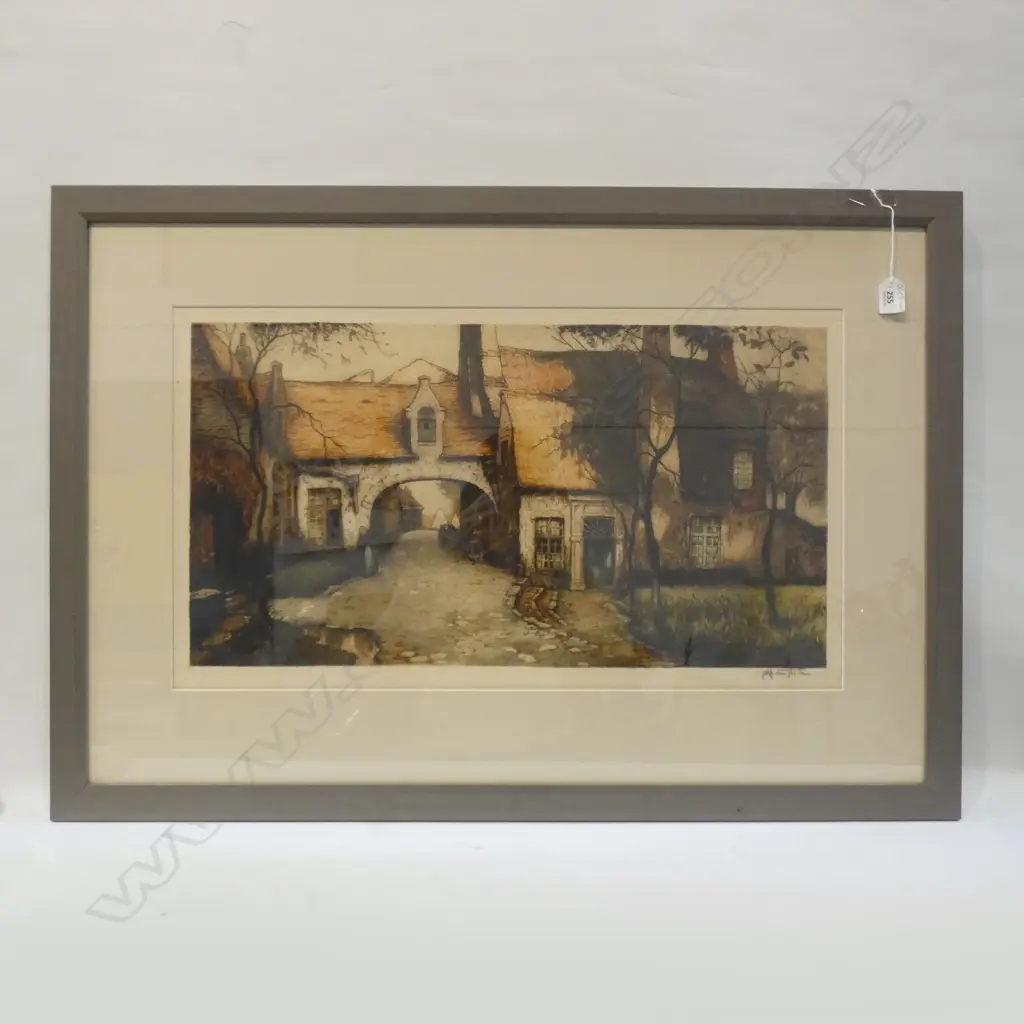 MID CENTURY ETCHING BY ALFRED VAN NESTE 1874-1969  670 X 380MM Image 1++