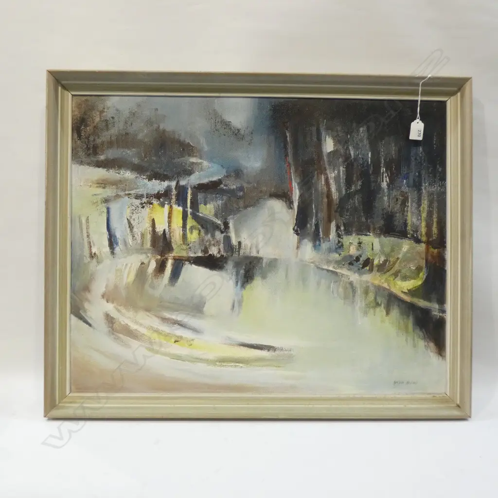 OIL ON BOARD - 'QUIET POOL' BY SYLVIA ROBINS 690 X 545MM Image 1++