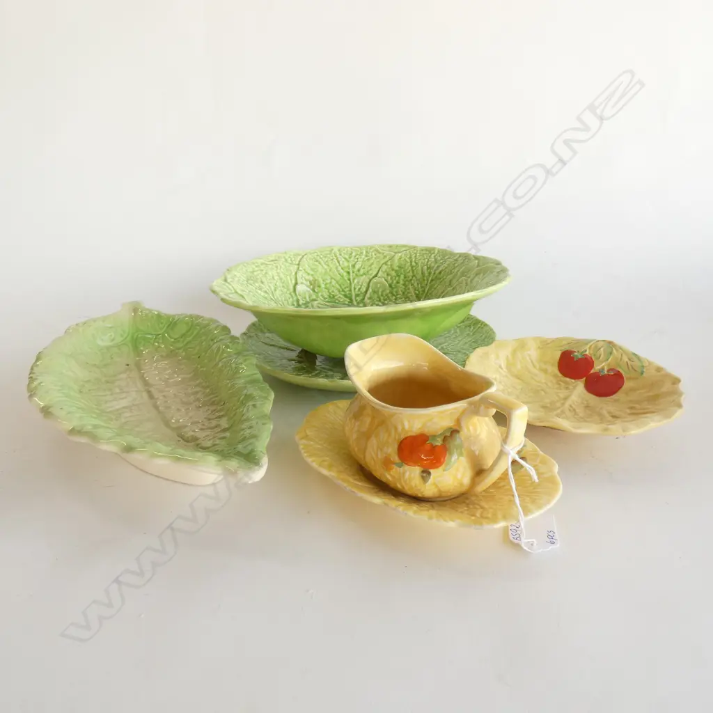 FANCY FAYRE LETTUCE & TOMATO SALAD DRAINER & PLATE & 3 CROWN DEVON & 1 LETTUCE PLATE Image 1++