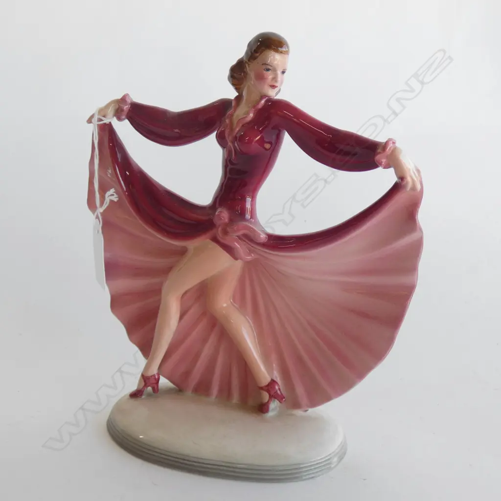 WIEN ART DECO LADY FIGURINE - DESIGNED BY DAKON C 1930'S H 210MM Image 1++