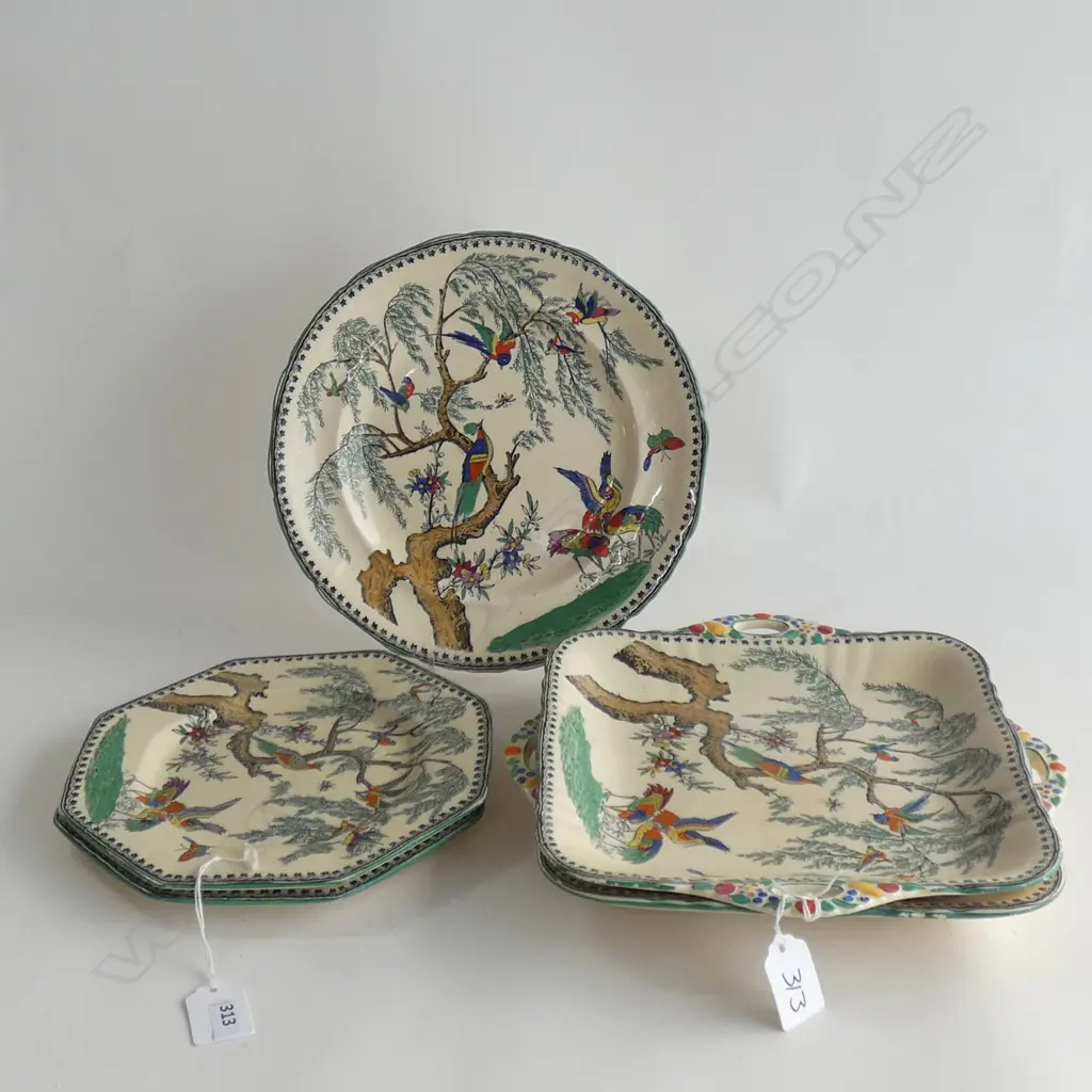 5 MASONS IRONSTONE PLATES, GOLDEN PHEASANT PATTERN Image 1++