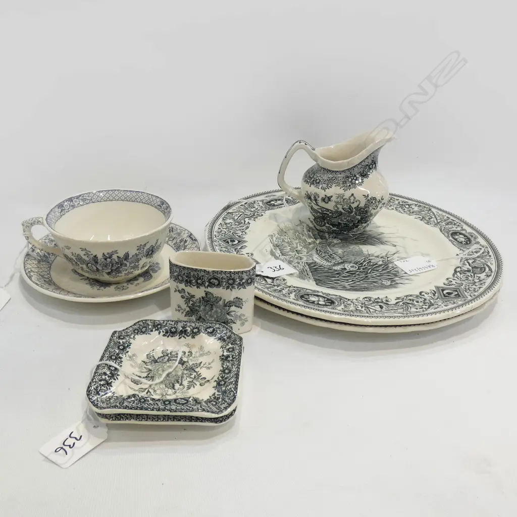 MASON IRONSTONE 2 RACK PLATES C/S JUG TOOTHPICK HOLDER & 2 ASHTRAYS Image 1++