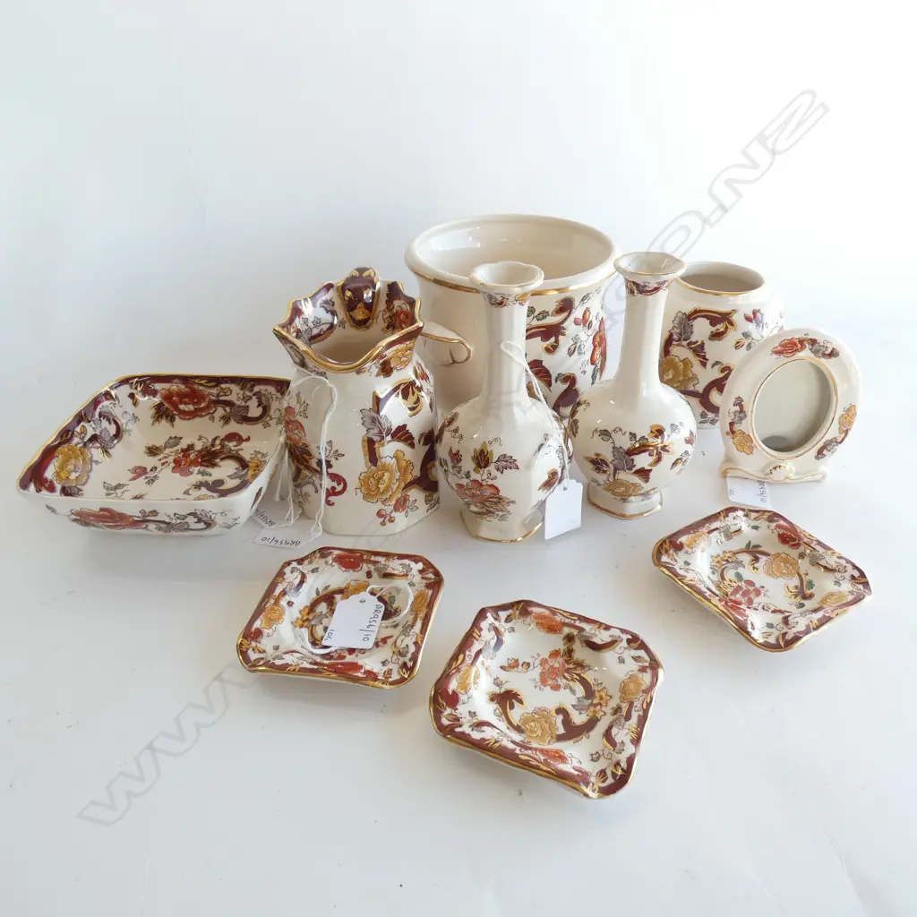 10 PCS MASONS IRONSTONE BROWN VELVET PATTERN Image 1++