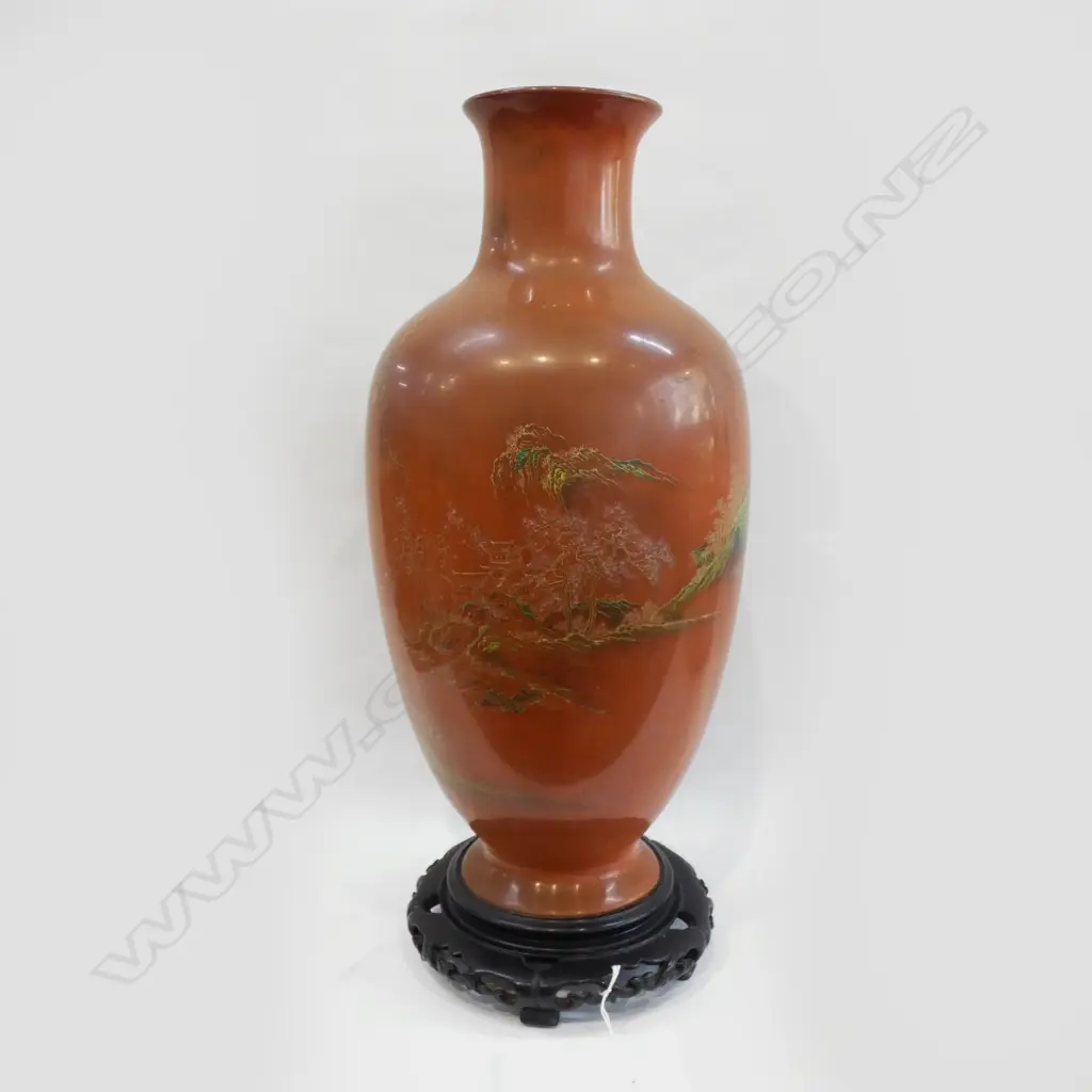 VINTAGE LACQUER WARE VASE H.600mm Image 1++