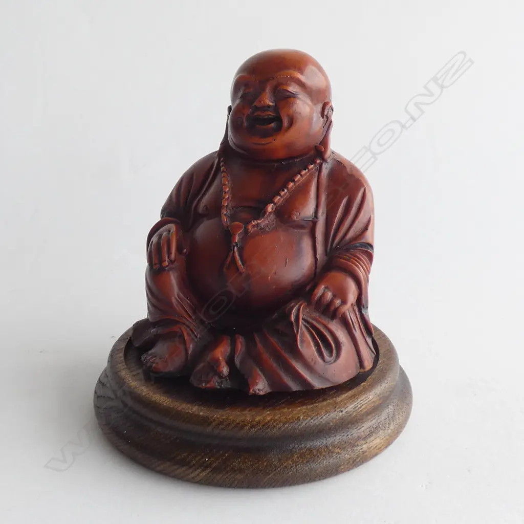 CHINESE RESIN BUDDHA ON BASE H.120mm Image 1++