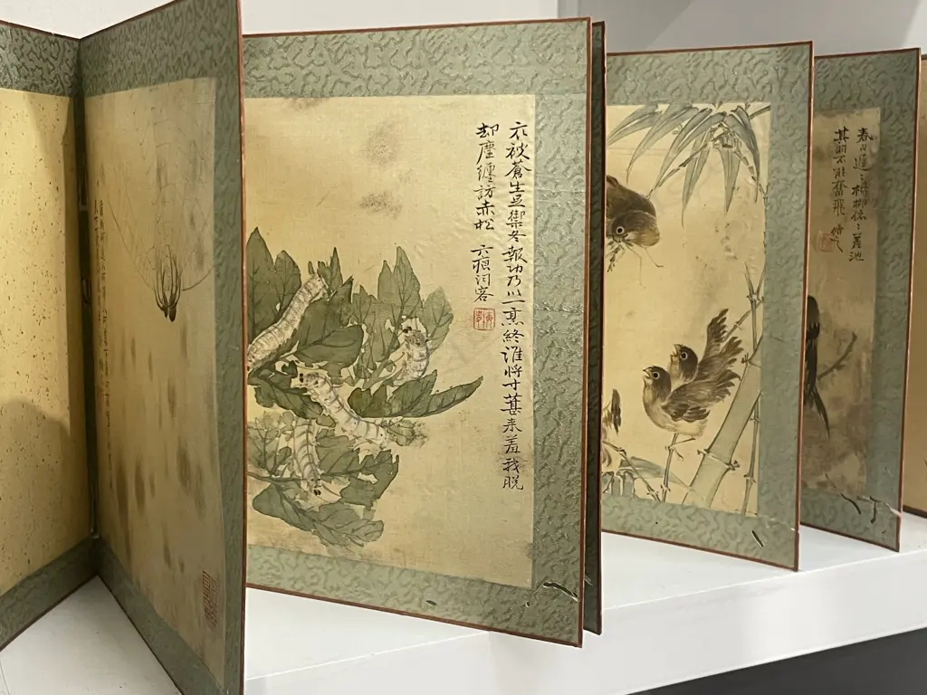 JAPANESE ALBUM OF WATERCOLOUR NATURE STUDIES  Image 1++