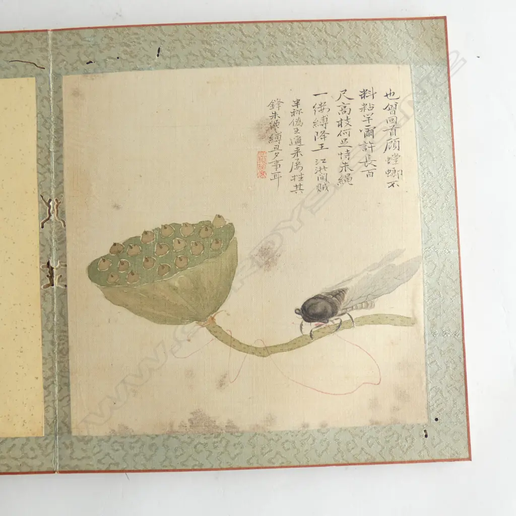 JAPANESE ALBUM OF WATERCOLOUR NATURE STUDIES  Image 1++