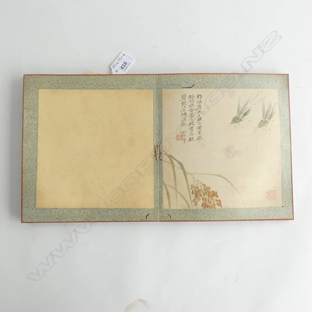JAPANESE ALBUM OF WATERCOLOUR NATURE STUDIES  Image 1++