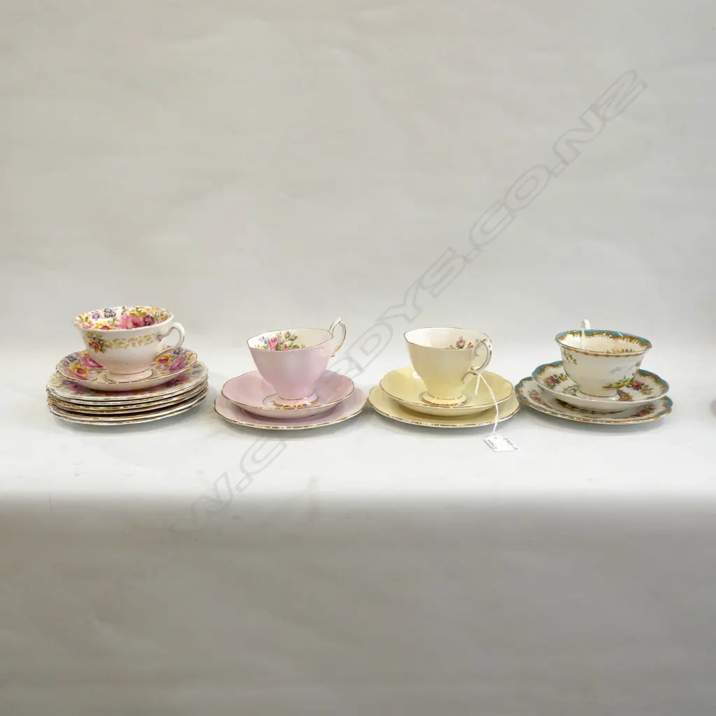 4 ROYAL ALBERT TRIOS INCL CHELSEA BIRD + 5 RA SERENA PLATES  Image 1++