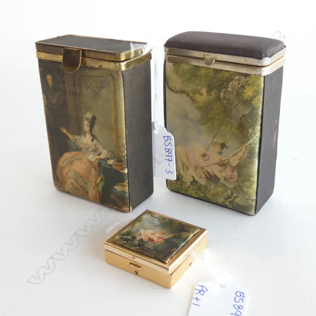 PR 1950'S CIGARETTE BOX CASES + SM PORTABLE ASHTRAY  Image 1++