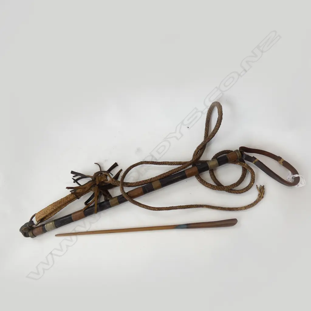 VINTAGE CATTLE WHIP & WAND  Image 1++