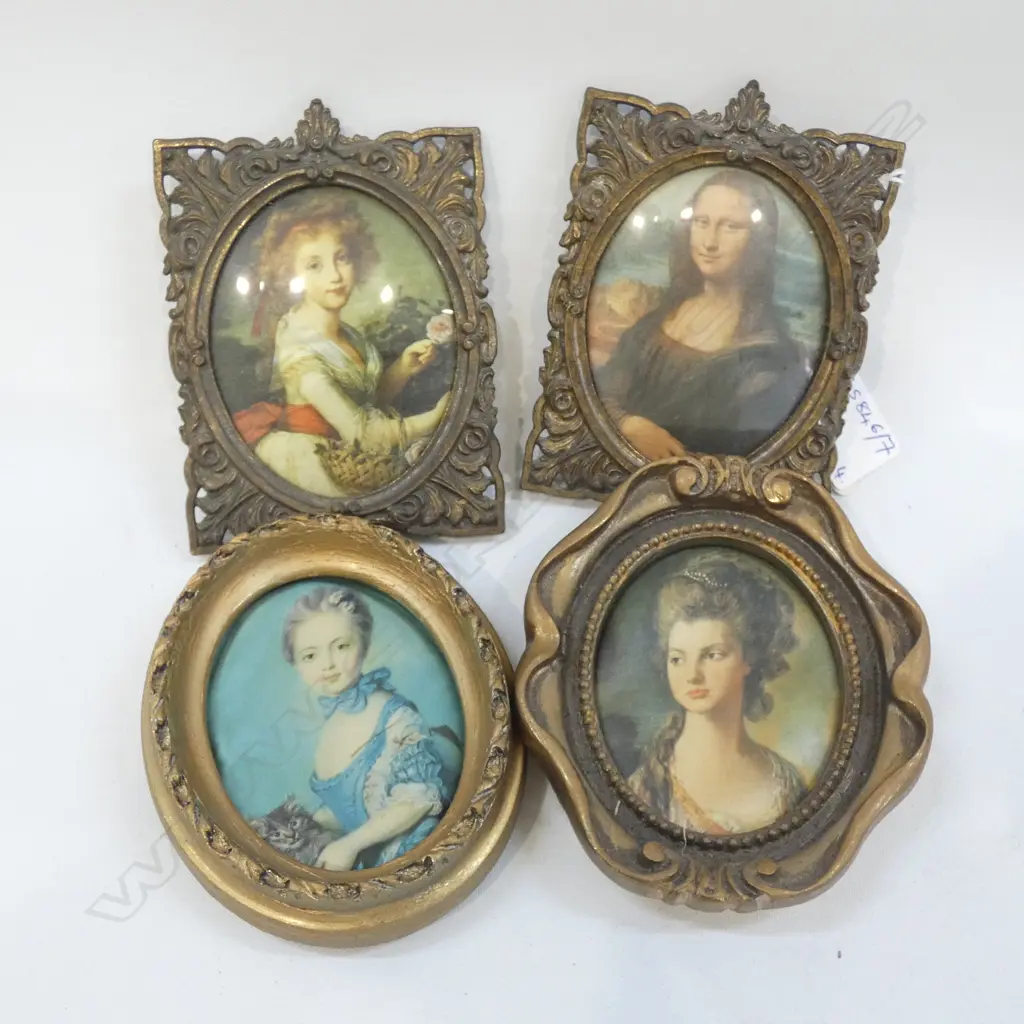 4 CLASSICAL MINIATURES FRAMED Image 1++