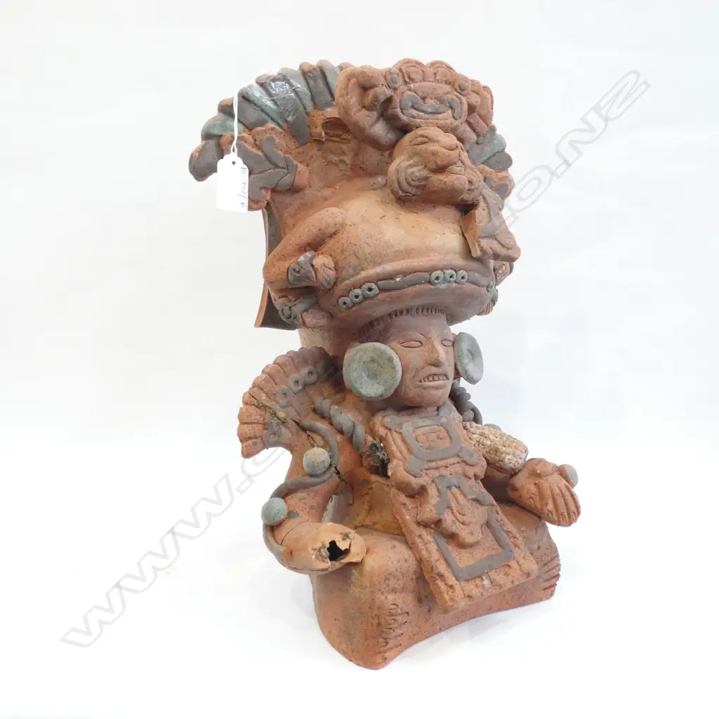 TERRACOTTA AZTEC FIGURE AF H.400mm Image 1++