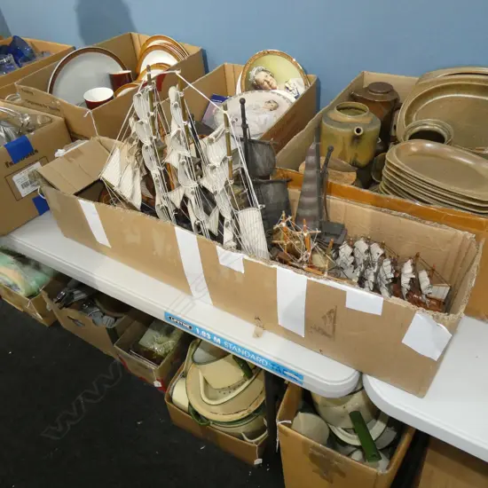 BOX LOT SAILING SHIP MODELS 