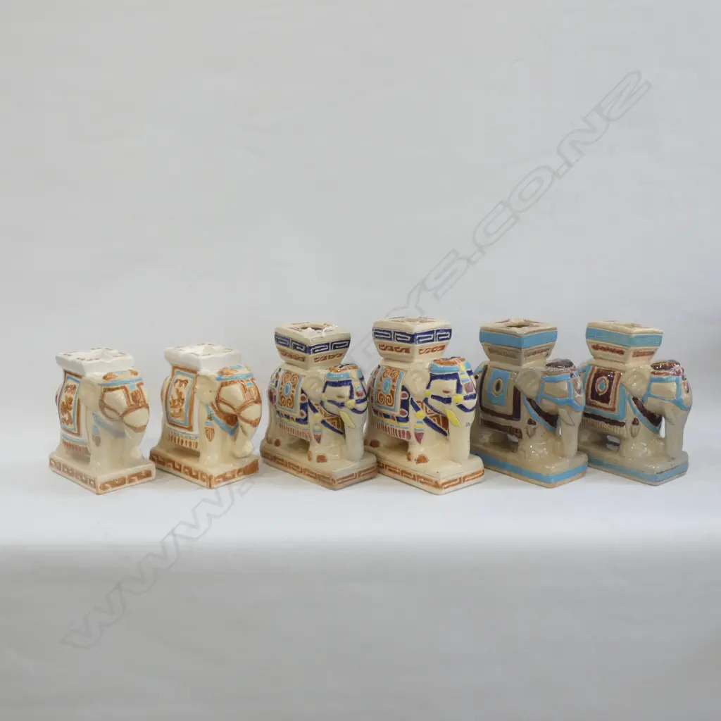 3 PAIRS CERAMIC ELEPHANTS H.180mm Image 1++