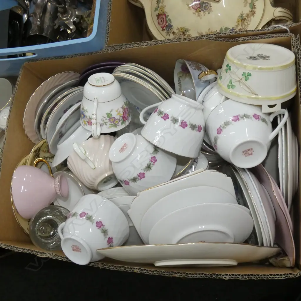 BOX LOT ASST. TEACUPS ETC Image 1++