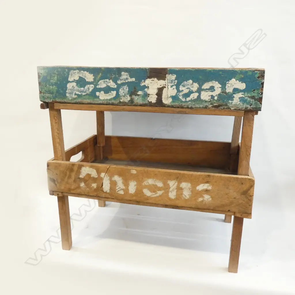 2 OLD WOODEN STACKING CRATES FOR POTATOES & ONIONS 455 X 310MM Image 1++