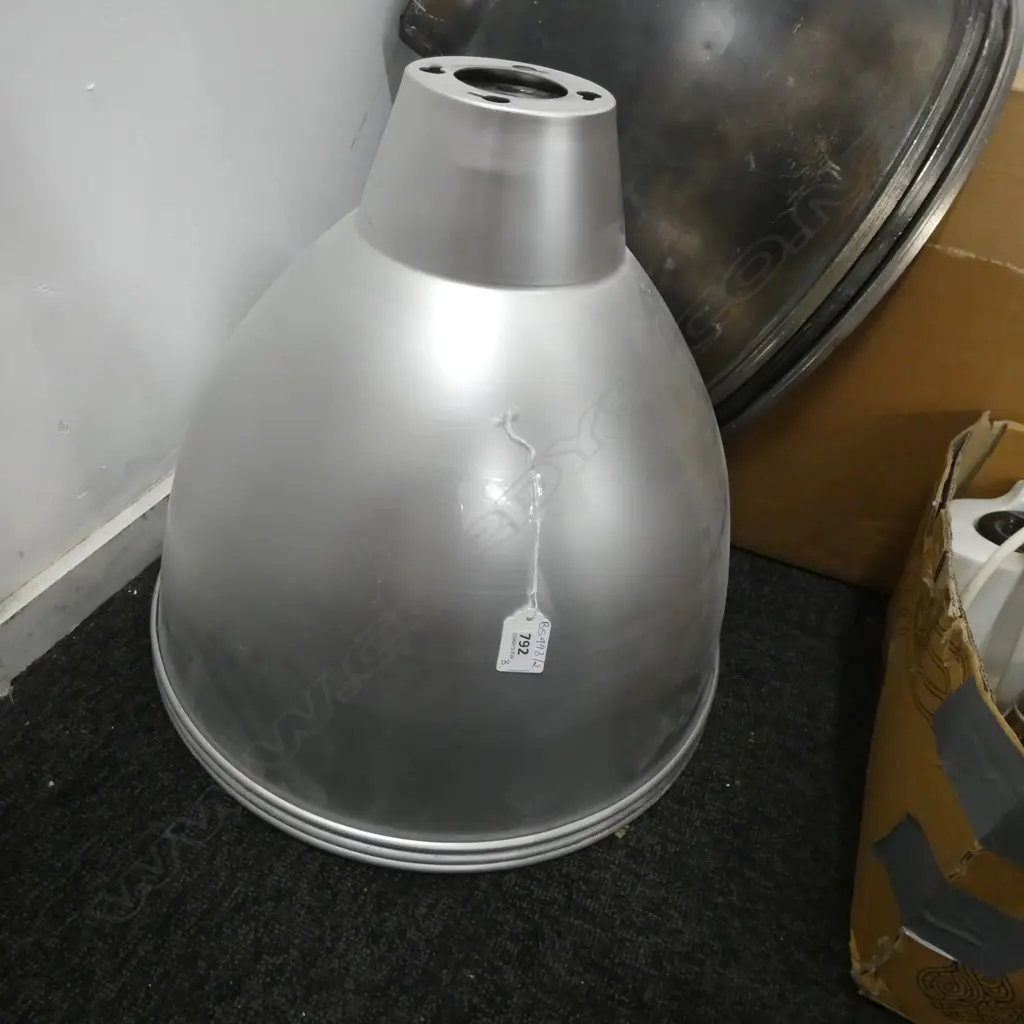 3 SILVER INDUSTRIAL LIGHTS 425mm dia  Image 1++