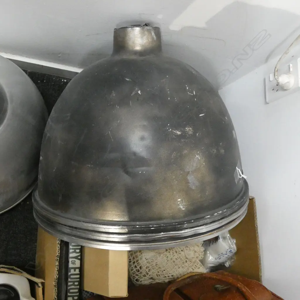 3 BLACK PAINTED INDUSTRIAL LIGHTS 480mm dia Image 1++