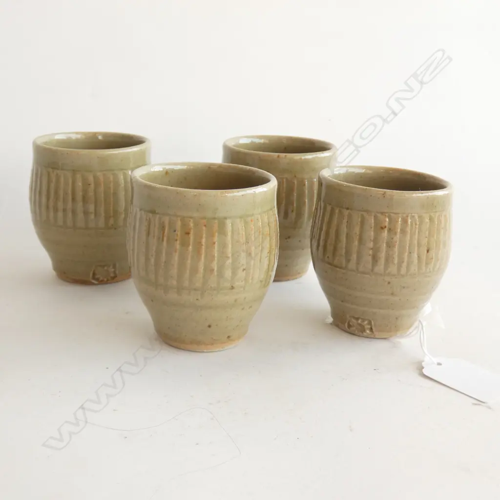 4 MIREK SMISEK CELADON CUPS H.95mm Image 1++