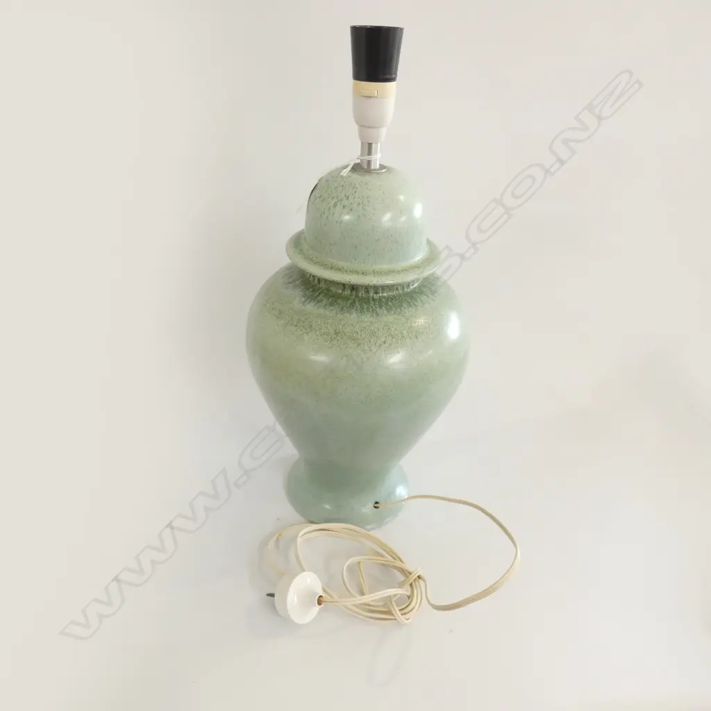 LG GREEN POTTERY TABLE LAMP BASE H. 480MM Image 1++