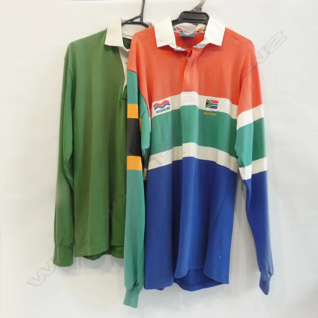 TWO VINTAGE RUGBY JERSEYS; FRANCE / GB & SOUTH AFRICA  Image 1++