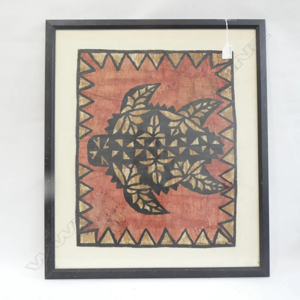 FRAMED TAPA CLOTH 400 X 500MM Image 1++