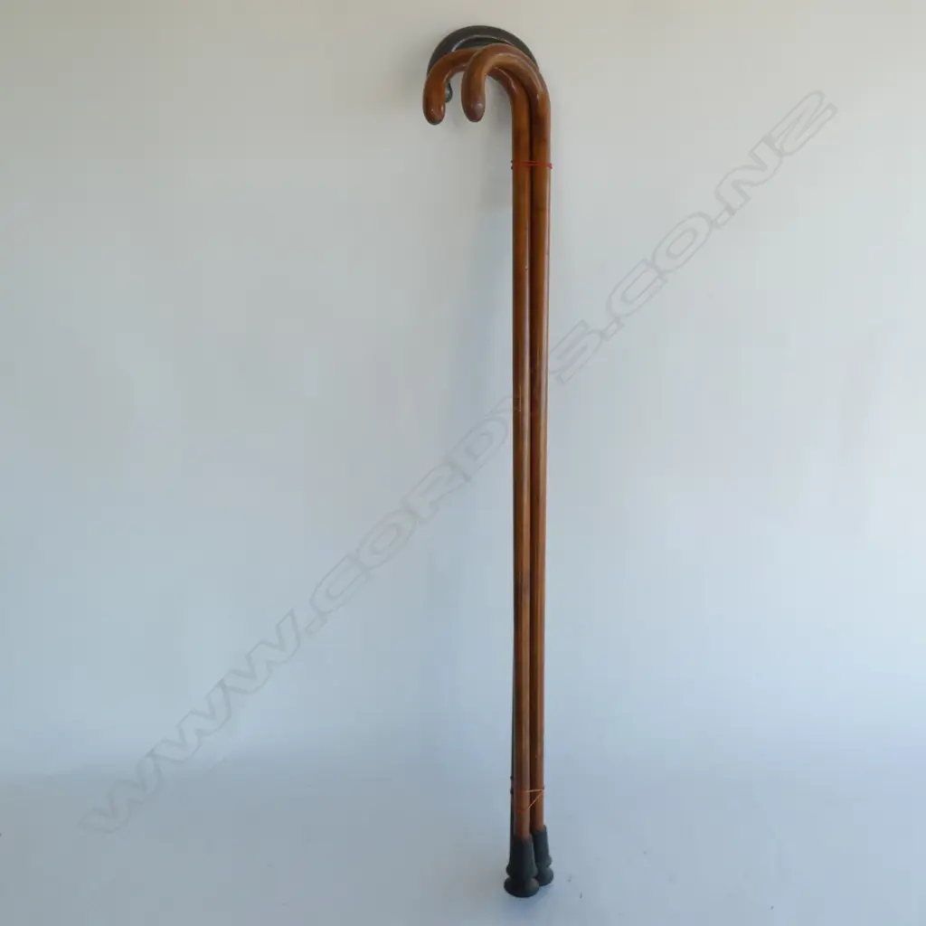 3 VINTAGE WALKING STICKS. 1 X 900 SILVER HANDLED Image 1++
