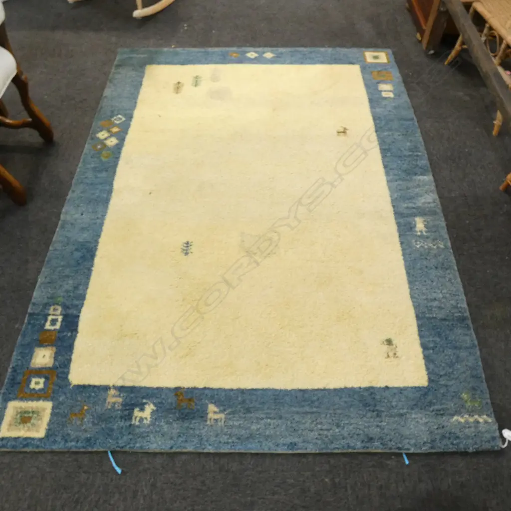 HAND KNOTTED GABBEH RUG 1460x2040mm SOME MARKS Image 1++