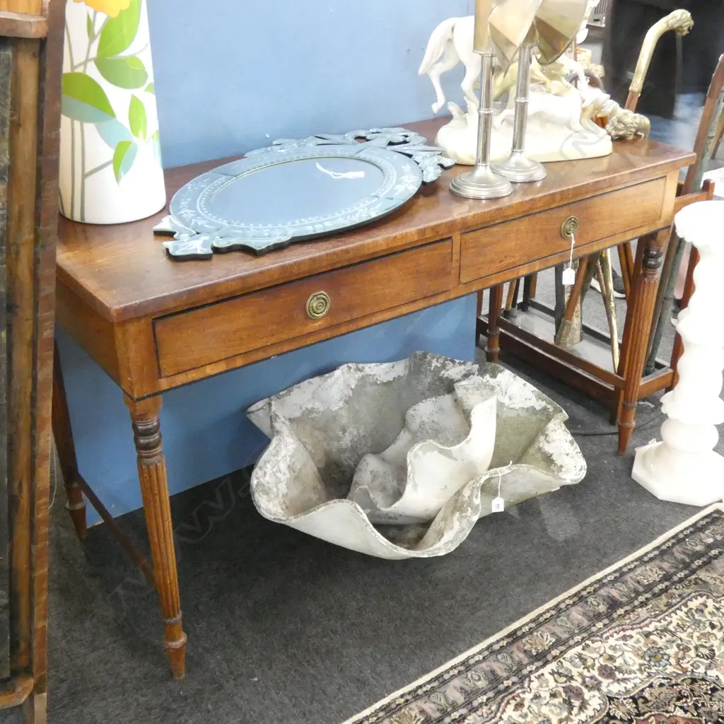REGENCY MAHOGANY SIDE TABLE 2 DRAWER... Image 1++
