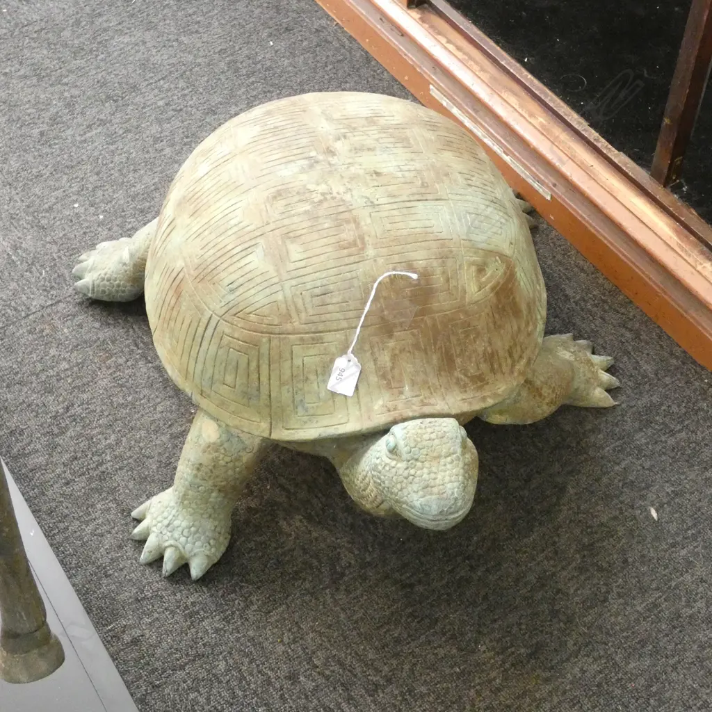 BRONZE TORTOISE VERDIGRIS FINISH L.650mm Image 1++