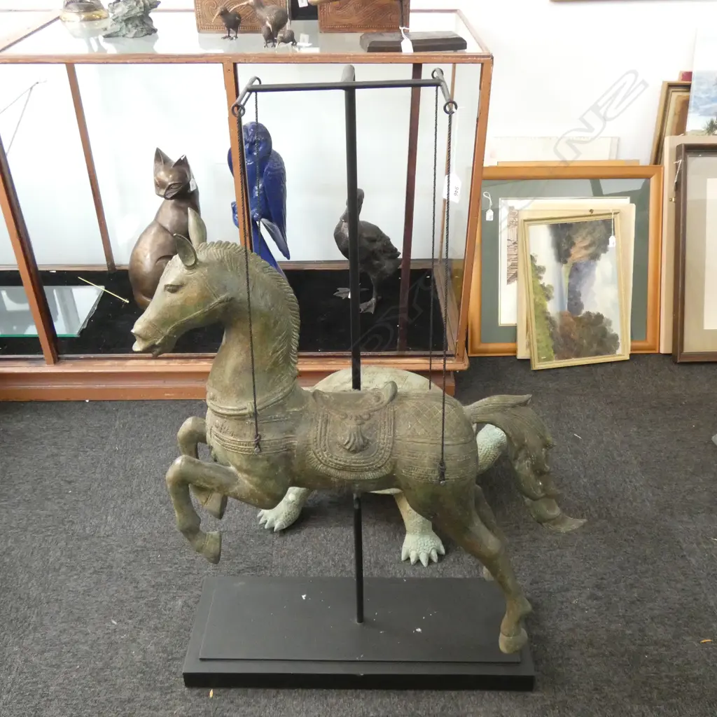 BRONZE HORSE ON STAND H.1160mm Image 1++