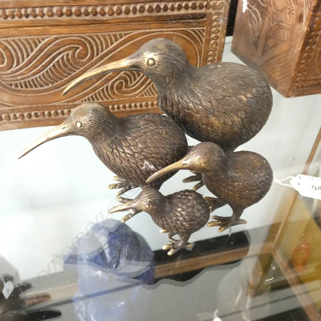 4 BRONZE KIWIS H.100mm Image 1++