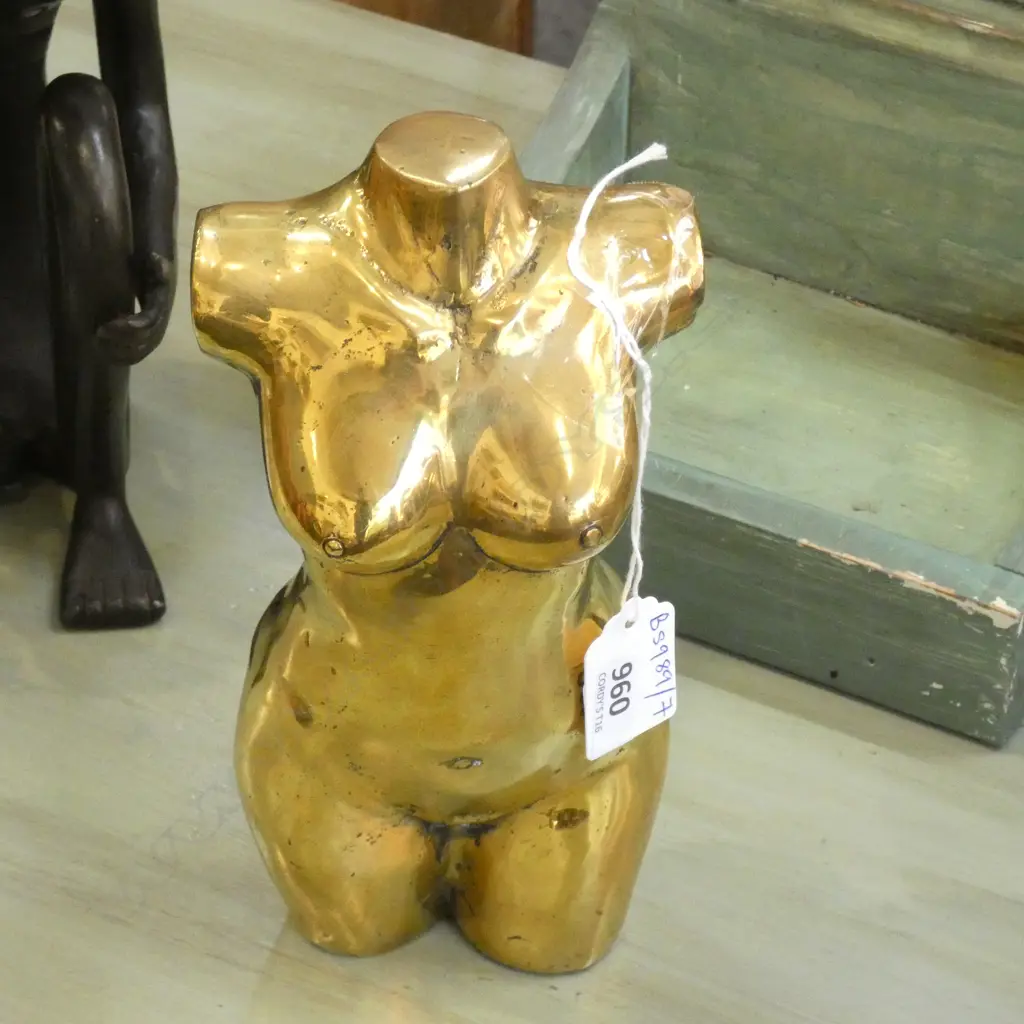 POLISHED BRONZE TORSO H.190mm Image 1++