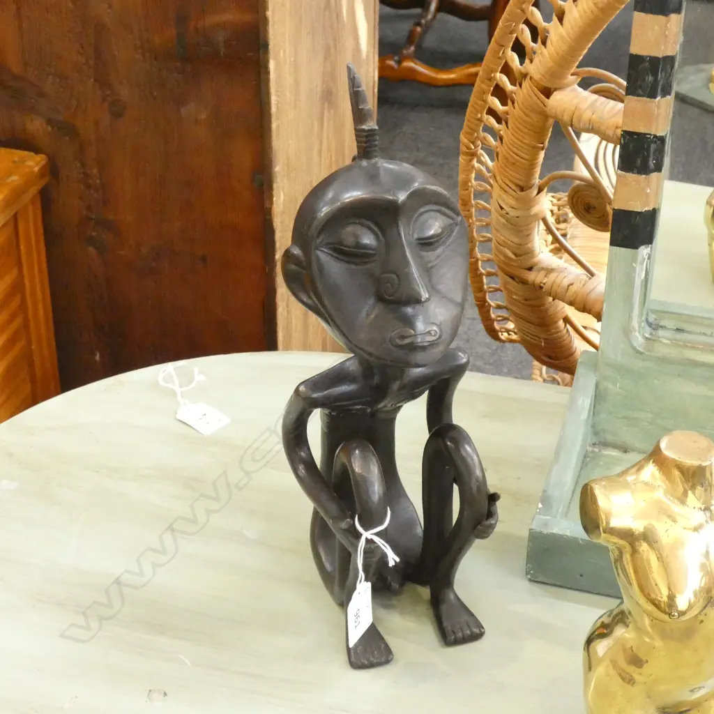 BRONZE AFRICAN FIGURE H.320mm Image 1++
