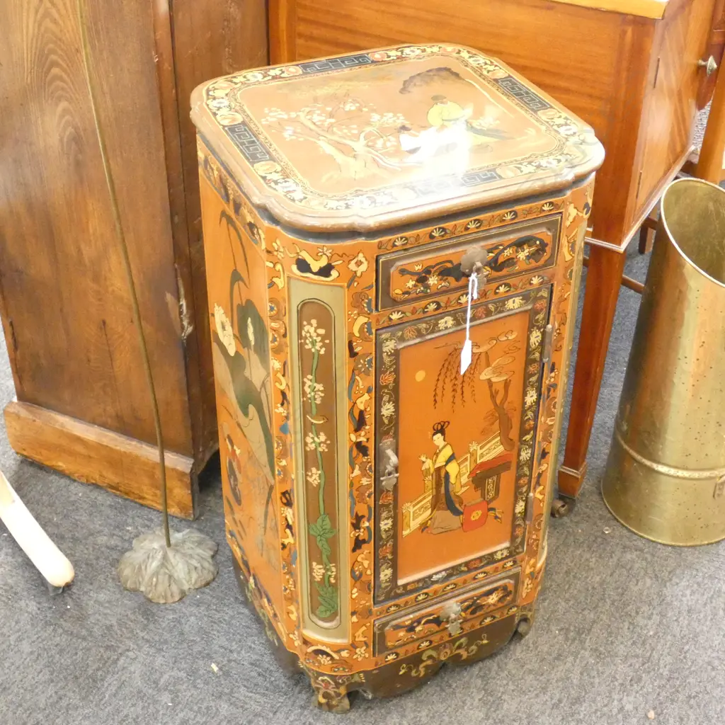 HAND PAINTED CHINESE SIDE TABLE... Image 1++