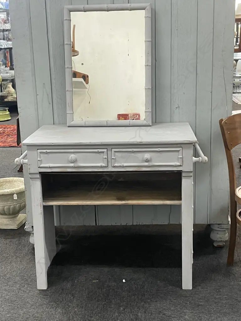 FRENCH FAUX BAMBOO PAINTED DRESSING TABLE... Image 1++