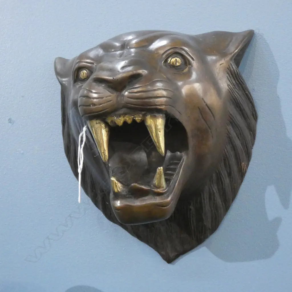 BRONZE LION FACE H.260mm Image 1++