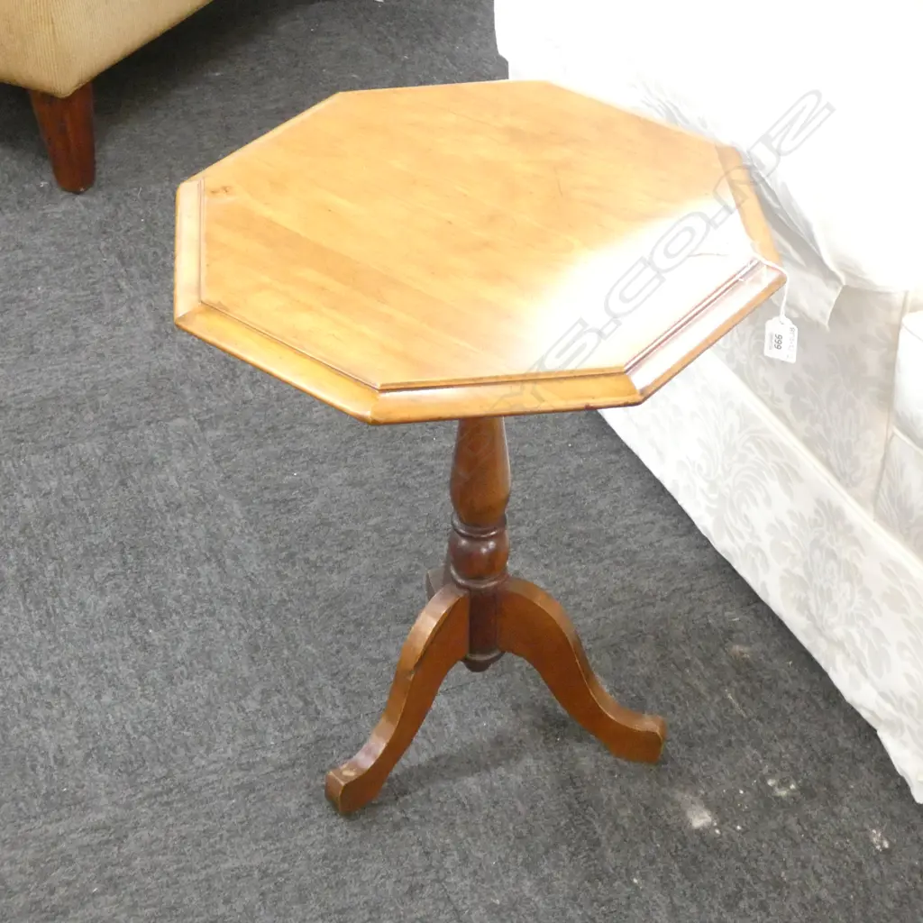 OCTAGONAL MAHOGANY SIDE TABLE BY BRANDT H.520mm Image 1++