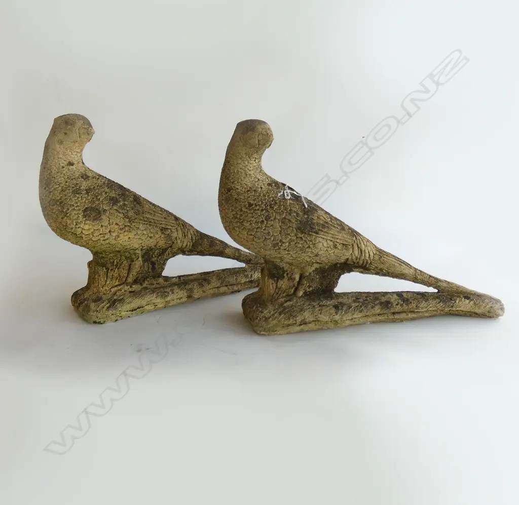 PR CHURCH STONE CORNISH PHEASANT GARDEN STATUES L.480mm Image 1++