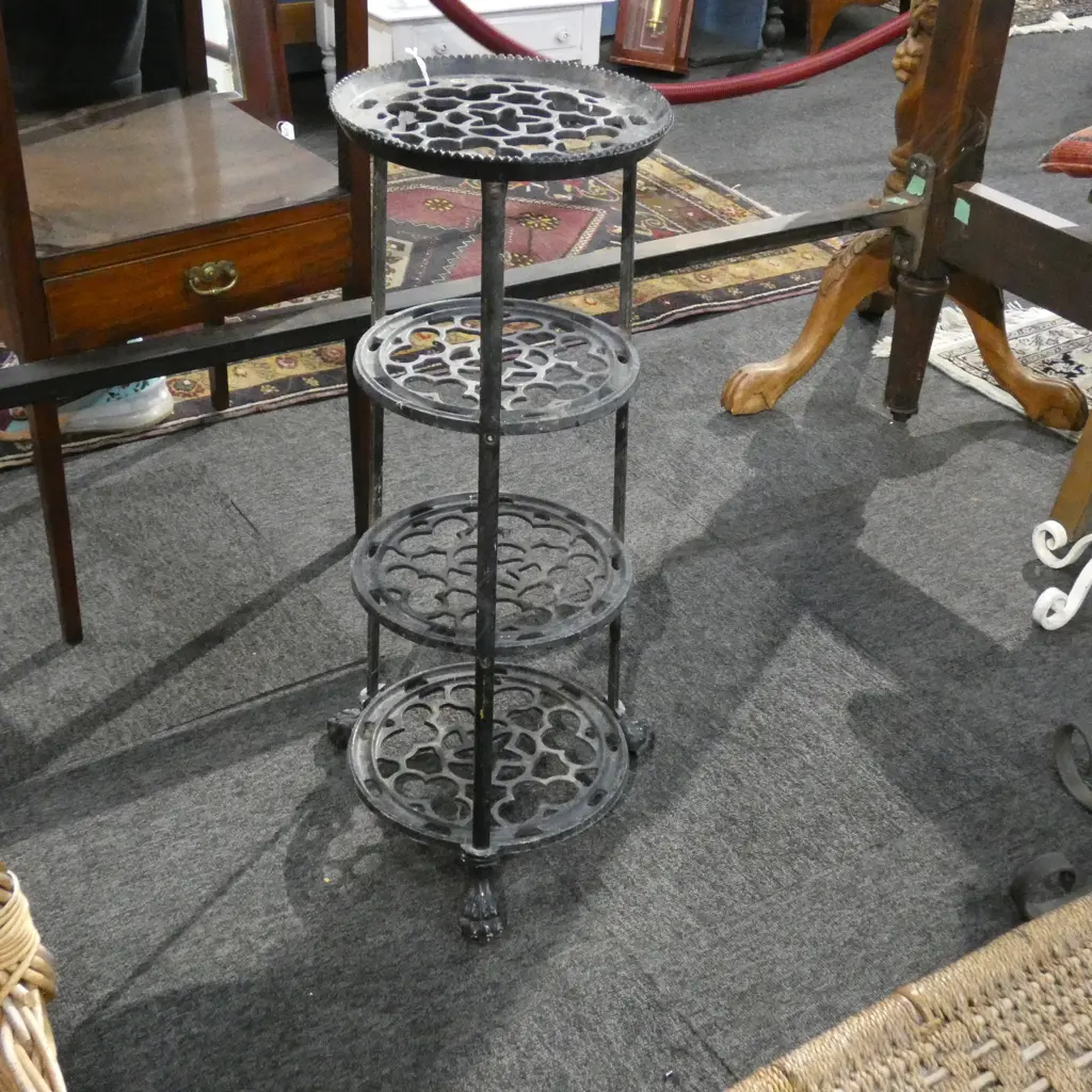4 TIER WROUGHT IRON POT STAND H. 700MM Image 1++